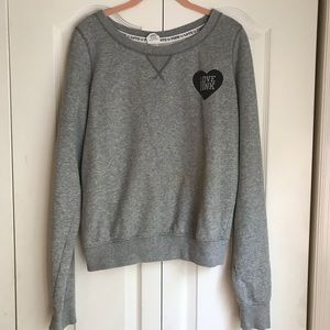PINK grey sweater